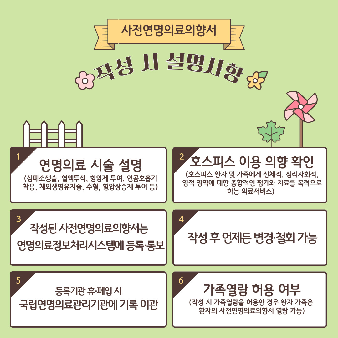 존엄한 삶의 마무리: 사전연명의료의향서9