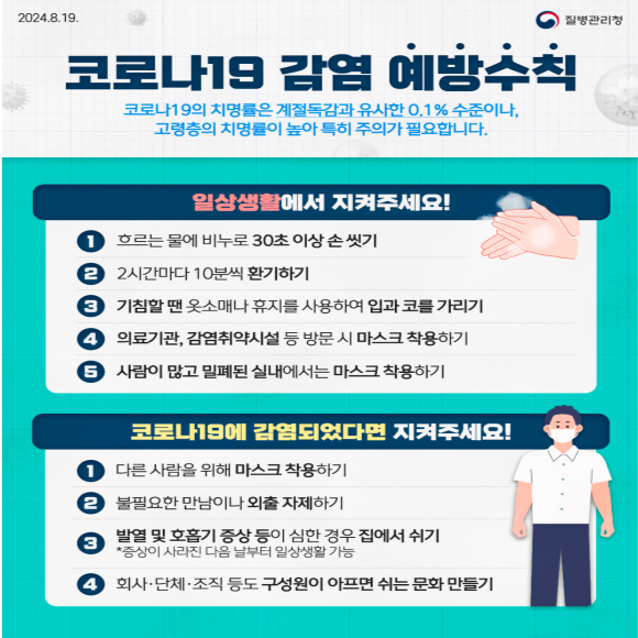 함께 지켜요! 코로나19 감염 예방수칙